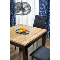 Кухонный стол Halmar Qubik 80-200/80/76 (дуб артизан/черный) в Гродно