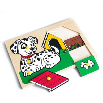 Мозаика/пазл ЛЭМ Собачка с будкой 1404