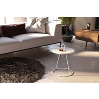 Журнальный столик Sheffilton SHT-CT36 (морская галька/белый муар)