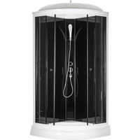 Душевая кабина Saniteco SNT-90 90х90 (черный/прозрачное стекло)