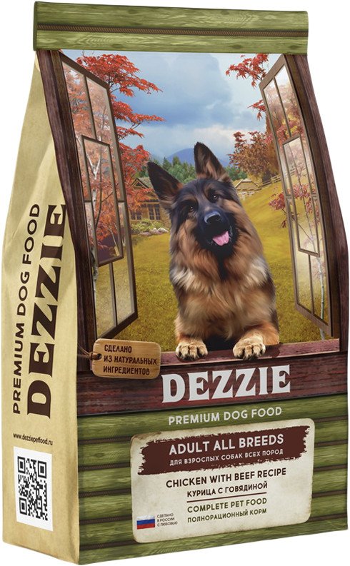 

Сухой корм для собак Dezzie Adult Dog All Breeds (для всех взрослых пород с курицей и говядиной) 15 кг