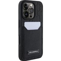 Чехол для телефона Lagerfeld Cardslot PU Grained Monogram with Pocket для iPhone 16 Pro Max KLHCP16XPGKHPRPK