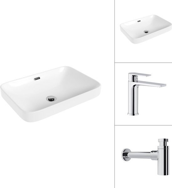 

Умывальник Lauter 21441A + Reef 21CK678C с сифоном 21635CH (хром)