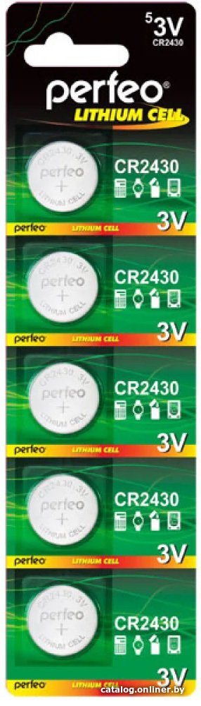 Батарейка Perfeo Lithium Cell CR2430/5BL