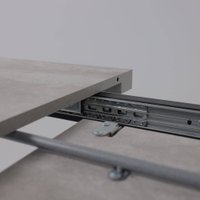 Кухонный стол Listvig Hagen 140 раздвижной 140-180x85 (цемент/черный) в Гомеле