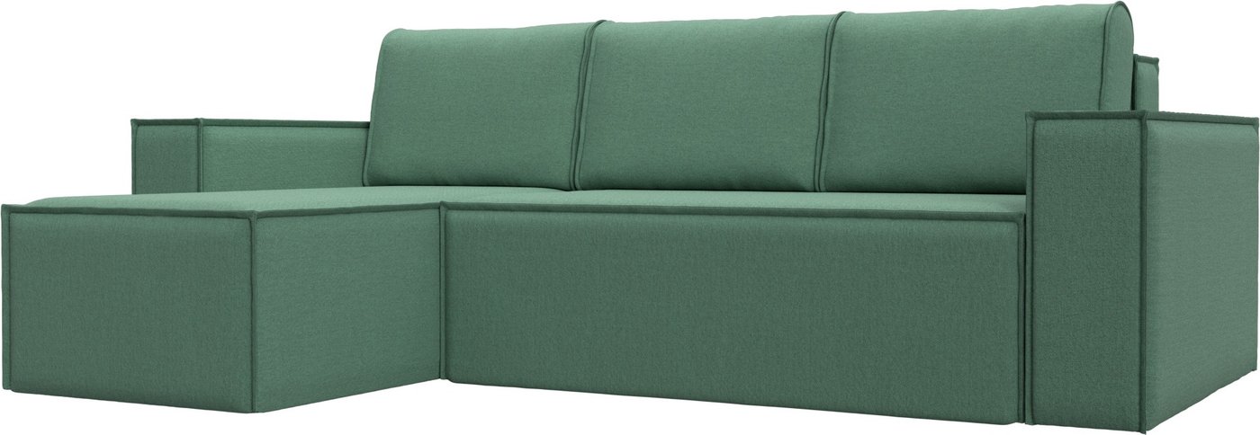 

Угловой диван Лига диванов Куба левый 124608L (рогожка амур зеленый)