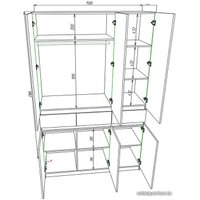 Шкаф распашной ЭлиГард Locarno 3 (дуб натуральный/белый) в Бресте