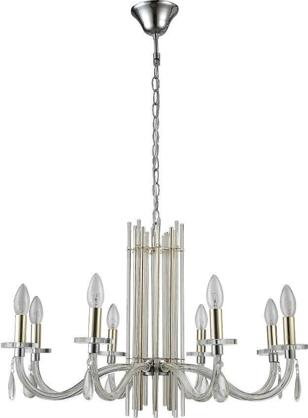 

Подвесная люстра Crystal Lux Aurelio SP8 (Gold/Chrome/Transparent)