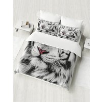 2-спальный комплект постельного белья с евро простыней Ambesonne Белый тигр bls_12734_euro