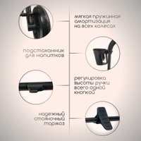 Универсальная коляска Bubago Niveta (3 в 1, серый)