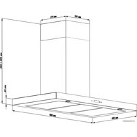 Кухонная вытяжка Backer CH90E-MC-L200 Inox BG