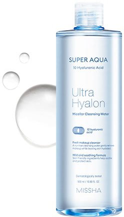 

Missha Мицеллярная вода Super Aqua Ultra Hyaluron Cleansing Water 500 мл