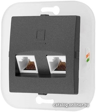 Розетка компьютерная Bylectrica Уют РК216-011 (графит)