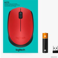 Мышь Logitech M171 (красный/черный)