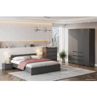 Кровать NN мебель Денвер 160x200 00-00111583 (графит серый)