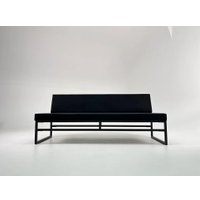 Диван N3 Лофт Модис со спинкой 200x50x82 (черный)