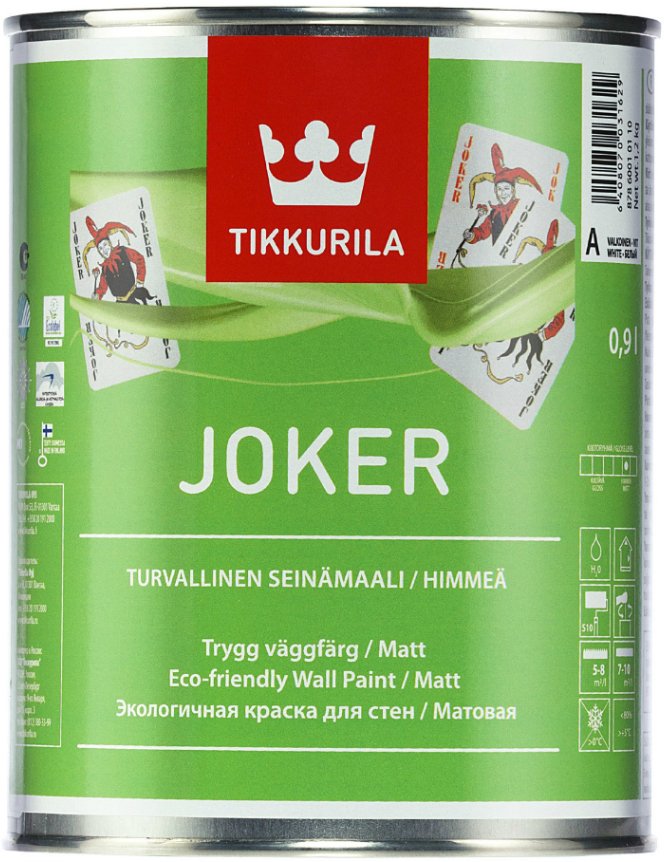 

Краска Tikkurila Joker 0.9 л. (базис A)
