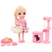 Кукла-питомец Полесье Маша в платье 03359