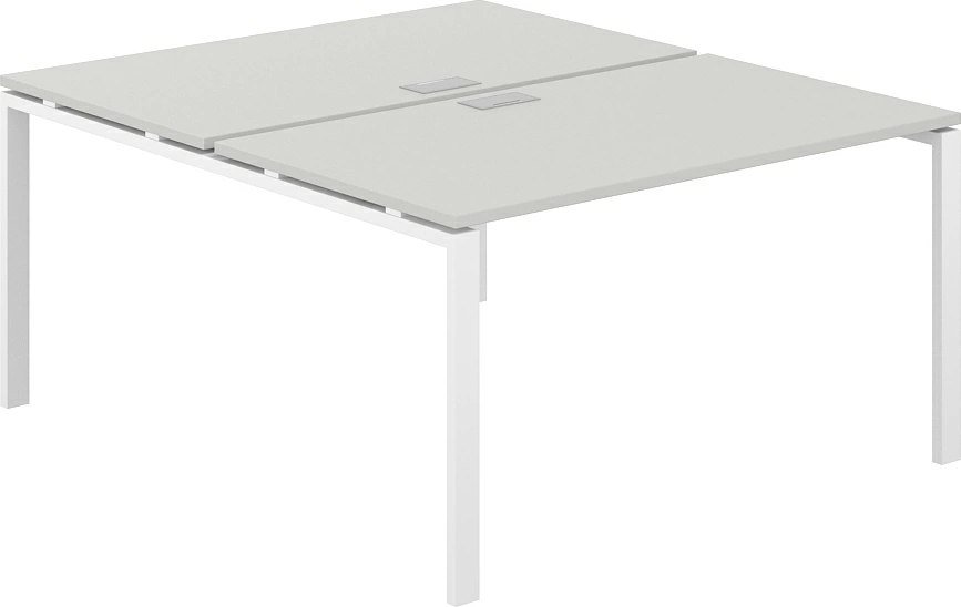

Офисный стол Norden 140х163.8х75 SG.248.SH.63.WH (белый/серый бархат)