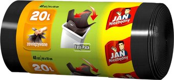 Пакеты для мусора Jan Niezbedny Easy 20л (40 шт, черный)