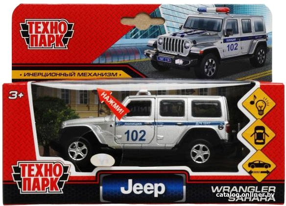 Внедорожник Технопарк Jeep Wrangler Sahara Полиция SAHARA5D-12SLPOL-SR