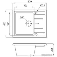 Кухонная мойка БелЭворс Mila (черный)