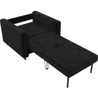 Кресло-кровать Лига диванов Лига-070 132561 (велюр Seven 35 черный)