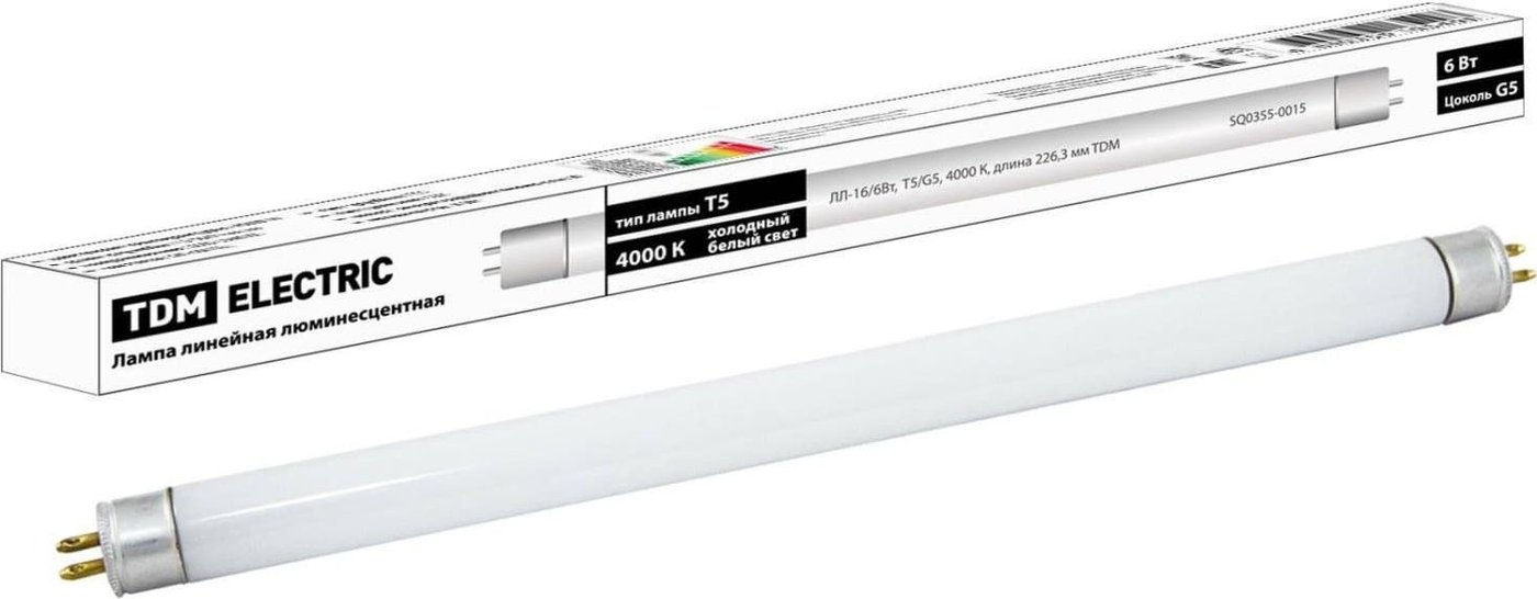 

Люминесцентная лампа TDM Electric ЛЛ-16/6ВтT5/G5 4000 К SQ0355-0015