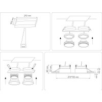 Точечный светильник Ambrella light TN6615/2 BK (черный)