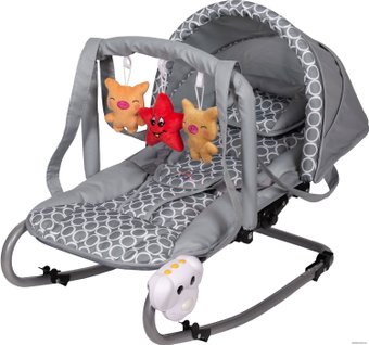Шезлонг ForKiddy Enjoy Plus (серый в круги)