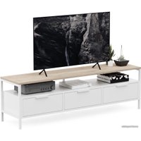 Тумба Crafto Фрида 03 1540x400x470 (белый/каштан)