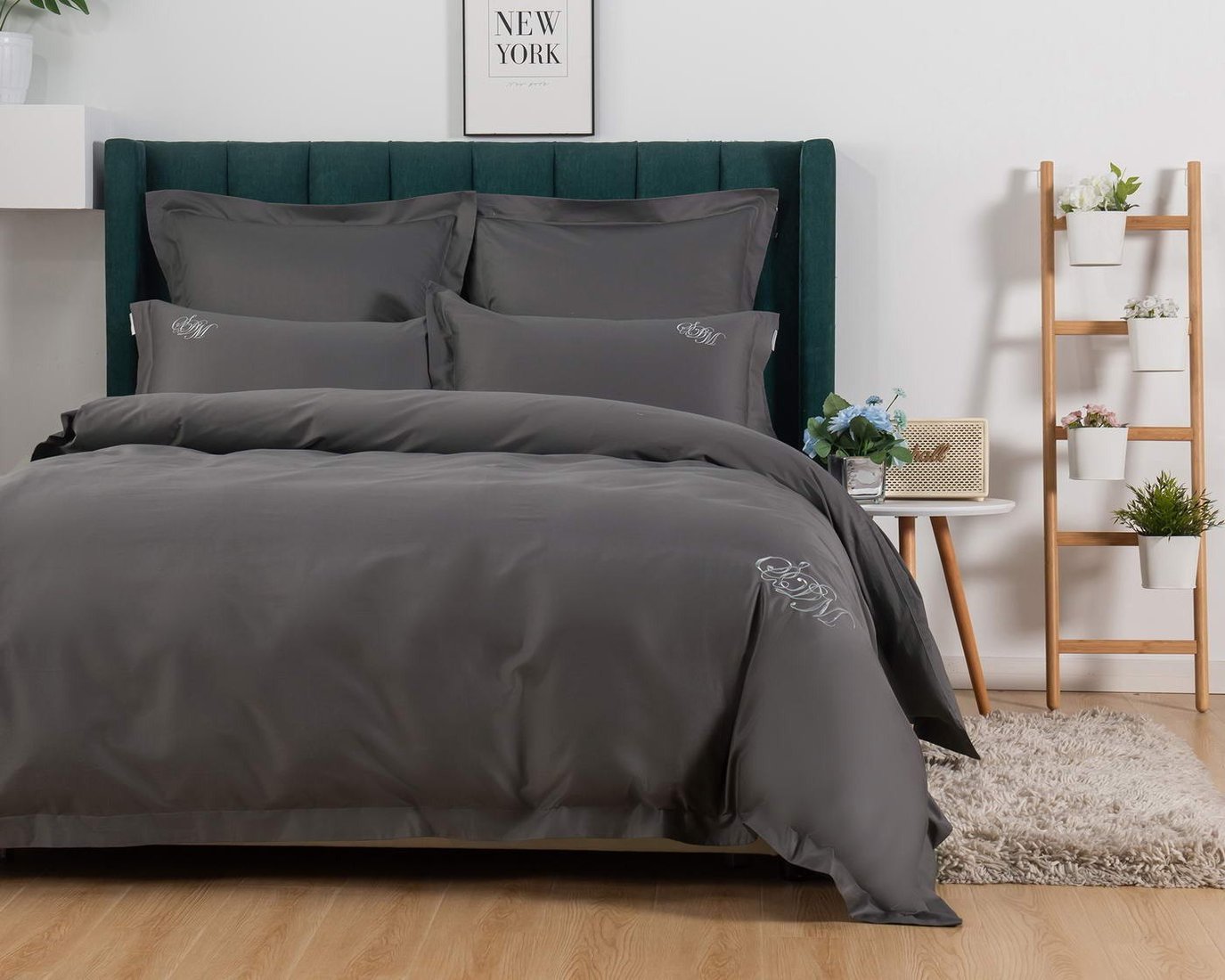 

Постельное белье Sofi De MarkO Джонатан Евро 4н Евро-2660 (темно-серый)