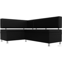 Угловой диван Лига диванов Стайл левый 114529L (экокожа черный)