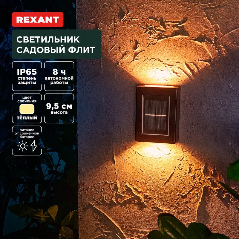 

Уличный настенный светильник Rexant Флит 602-2416