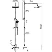 Душевая система  Bravat Eco F9 F9111147C-A
