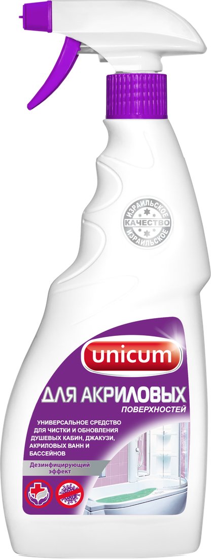 

Средство для акриловых ванн Unicum Для акриловых изделий 500 мл