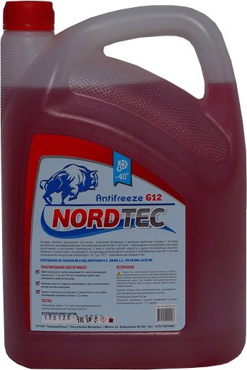 

Антифриз NordTec Antifreeze-40 G12 красный 10кг