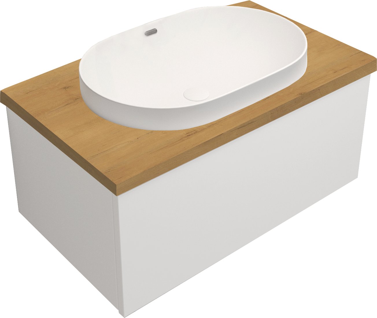 

ЗОВ Тумба с умывальником Кито 70 K70LW0MWM-HPL38T6002 (белый матовый)