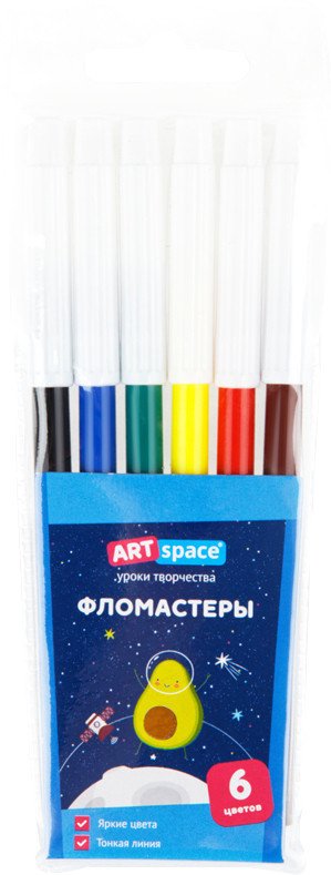 

Фломастеры ArtSpace Космические приключения WCP06_26803 (6 цв)