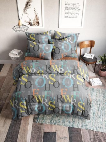 Постельное белье Веселина Рагнар Евро 70789-1+70790-1 (50х70)