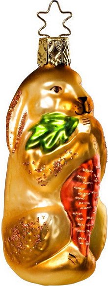 

Елочная игрушка Inge's Christmas Best Wishes Заяц с морковкой 10157S022