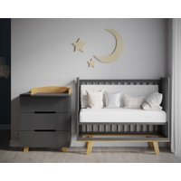 Детский комод Incanto Anniken LUX 800/3 PK-0087/9 (графит/бук)