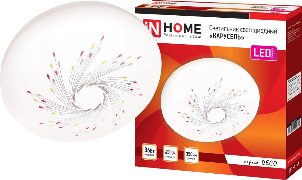 

Светильник-тарелка In Home Deco 36 Вт 6500 К (карусель)