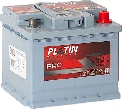 

Автомобильный аккумулятор Platin Pro 420A R+ (45 А·ч)