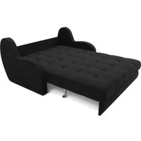 Диван Мебель-АРС Аккордеон Барон НПБ 140x200 (велюр черный HB-178/17)