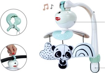 Музыкальная карусель Tiny Love Black & White Decor 3 in 1 Take Along Mobile