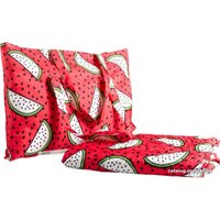 Полотенце Сирень Необычный арбуз 4999266 (красный)