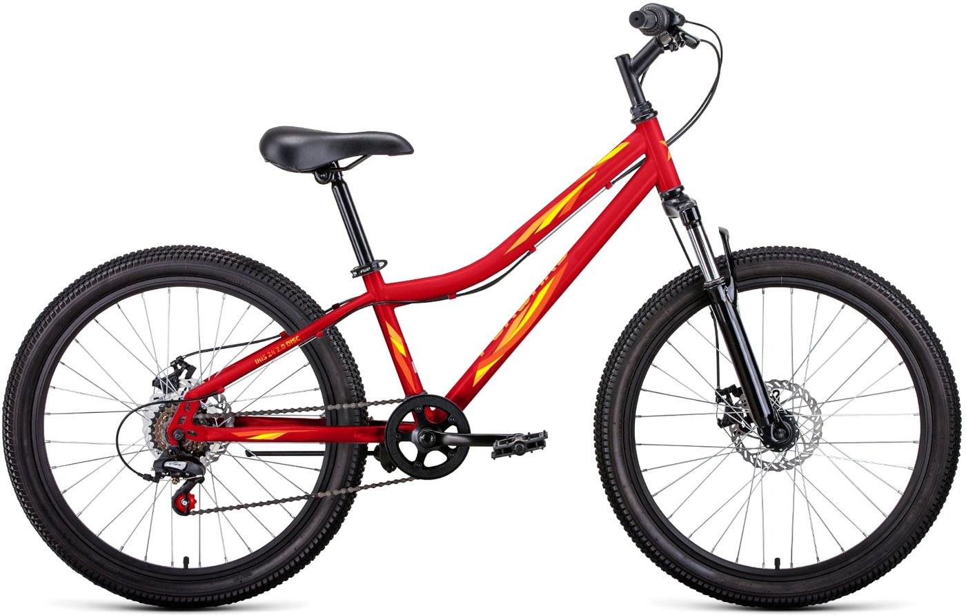 

Велосипед Forward Iris 24 2.0 D 2022 (красный/желтый)