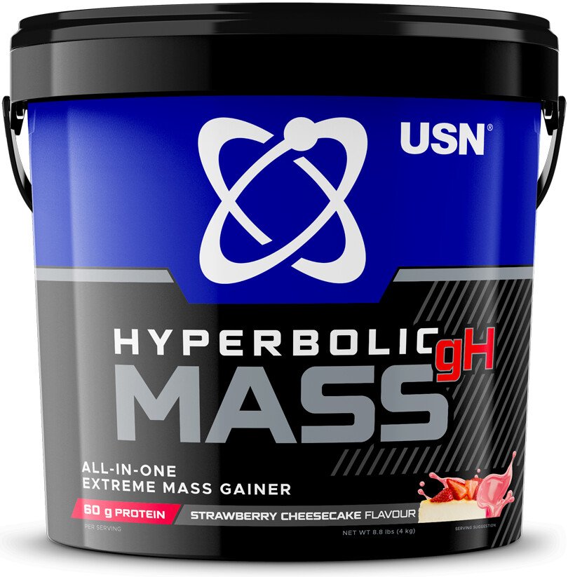 Гейнер USN Hyperbolic Mass All-in-one (4000г, клубничный чизкейк)