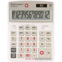 Бухгалтерский калькулятор BRAUBERG Extra 12-WAB 250490 (белый)